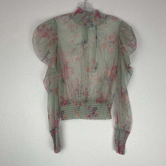 L.I.F.E. Shirt Women Small Sheer Dainty Feminine Boho Fairycore Blouse Mesh Top - Picture 1 of 7